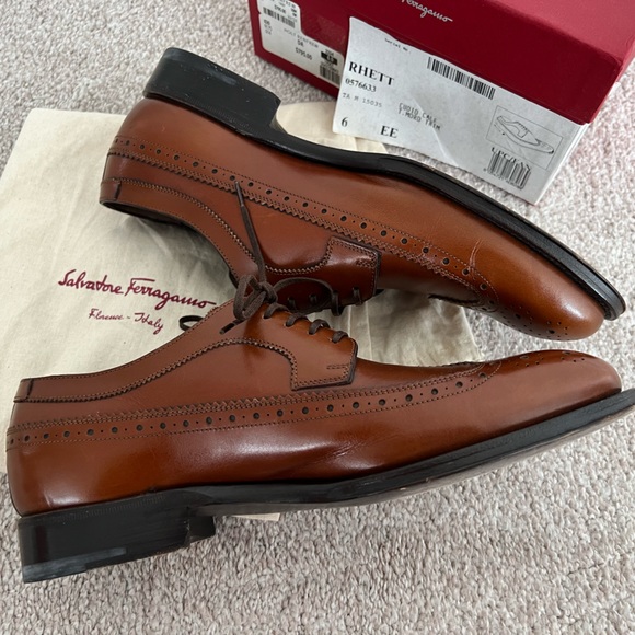 SALVATORE FERRAGAMO Men’s Leather Saddle Shoes | With Box & Dust Bags - Picture 7 of 13